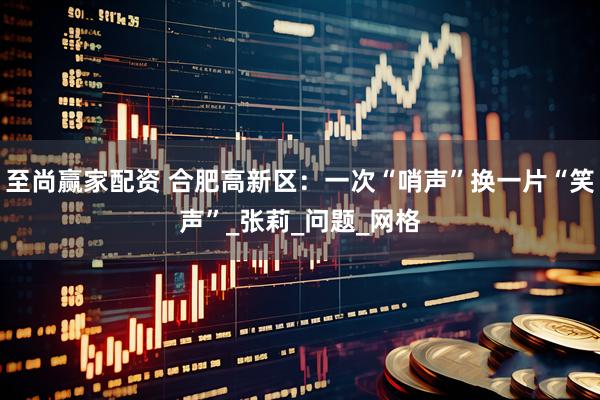 至尚赢家配资 合肥高新区：一次“哨声”换一片“笑声”_张莉_问题_网格